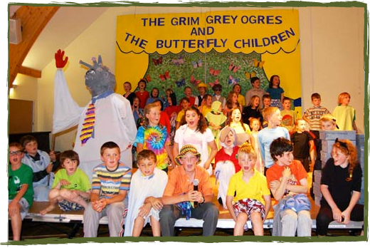 The Grim Grey Orges and Butterfly Children performance